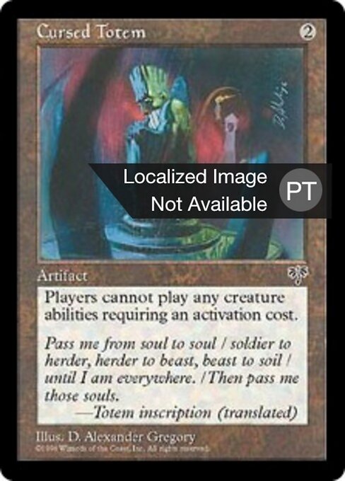 呪われたトーテム像 (Cursed Totem) - Modern Horizons 2 (#295) - Illustrated by Aaron Miller - Magic: The Gathering Card