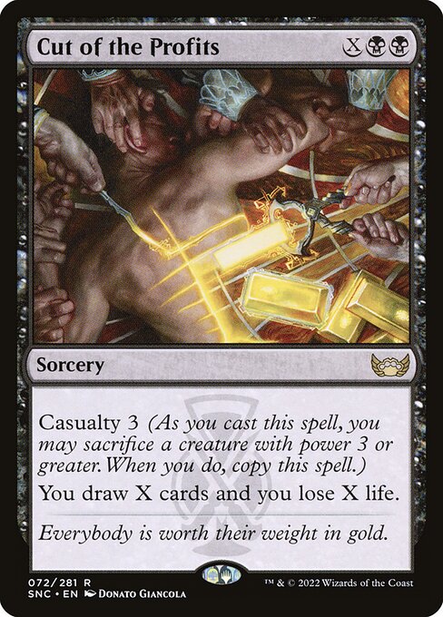 Cut of the Profits - Streets of New Capenna (#72) - Illustrated by Donato Giancola - Magic: The Gathering Card