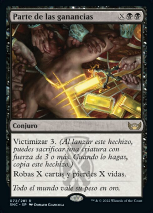 Corte nos Lucros (Cut of the Profits) - Streets of New Capenna (#72) - Illustrated by Donato Giancola - Magic: The Gathering Card