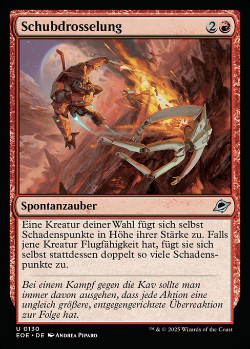 Schubdrosselung (Cut Propulsion) - Edge of Eternities (#130) - Illustrated by Andrea Piparo - Magic: The Gathering Card