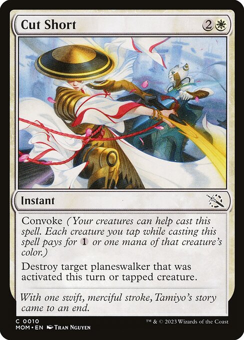 Encurtar (Cut Short) - March of the Machine (#10) - Illustrated by Tran Nguyen - Magic: The Gathering Card