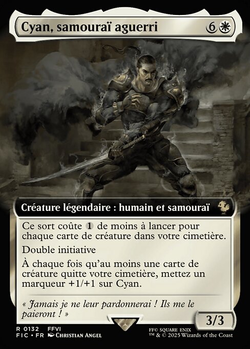 Cyan, samurái vengativo (Cyan, Vengeful Samurai) - Final Fantasy Commander (#16) - Illustrated by Christian Angel - Magic: The Gathering Card