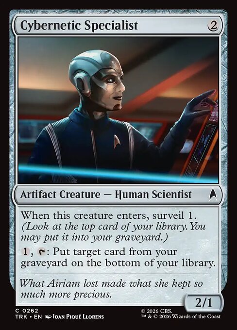 Cybernetic Specialist - Star Trek (#262) - Illustrated by Joan Piqué Llorens - Magic: The Gathering Card