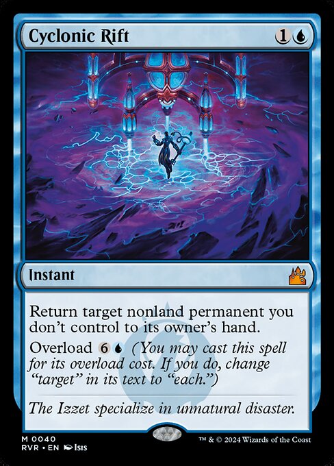 Cyclonic Rift - Ravnica Remastered (#40) - Illustrated by Isis - Magic: The Gathering Card