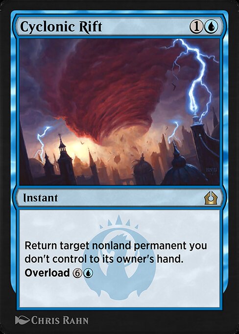 サイクロンの裂け目 (Cyclonic Rift) - Ravnica Remastered (#313) - Illustrated by Isis - Magic: The Gathering Card
