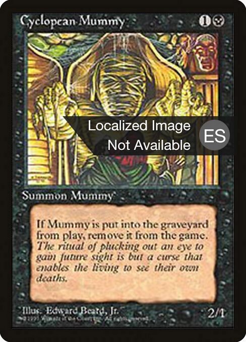 Múmia Ciclópica (Cyclopean Mummy) - Fourth Edition Foreign Black Border (#128) - Illustrated by Edward P. Beard, Jr. - Magic: The Gathering Card
