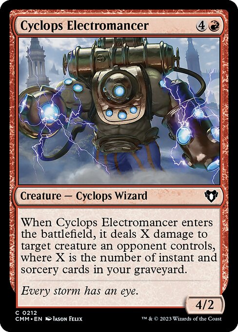 Cyclops Electromancer - Commander Masters (#212) - Illustrated by Jason Felix - Magic: The Gathering Card
