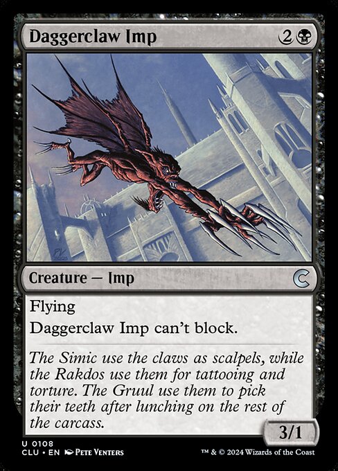 Daggerclaw Imp - Ravnica: Clue Edition (#108) - Illustrated by Pete Venters - Magic: The Gathering Card