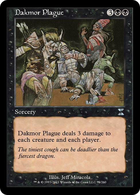 Dakmor Plague - Masters Edition IV (#73) - Illustrated by Jeff Miracola - Magic: The Gathering Card