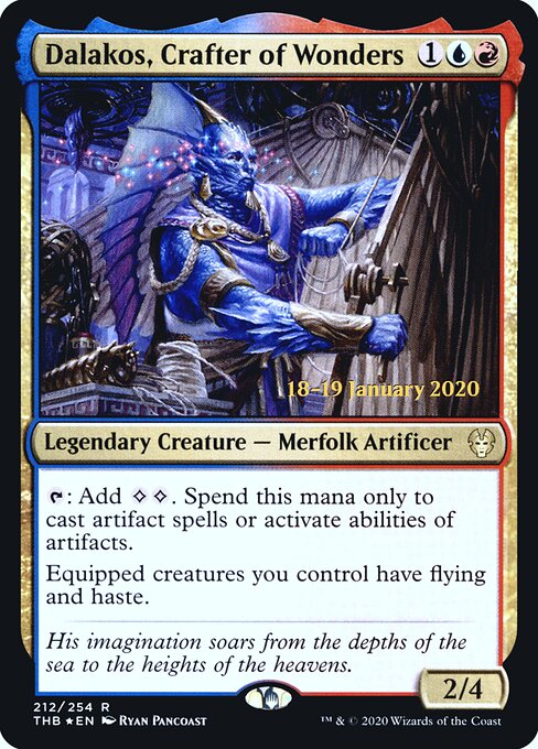 Далак, Мастеровой Чудес (Dalakos, Crafter of Wonders) - Theros Beyond Death (#212) - Illustrated by Ryan Pancoast - Magic: The Gathering Card