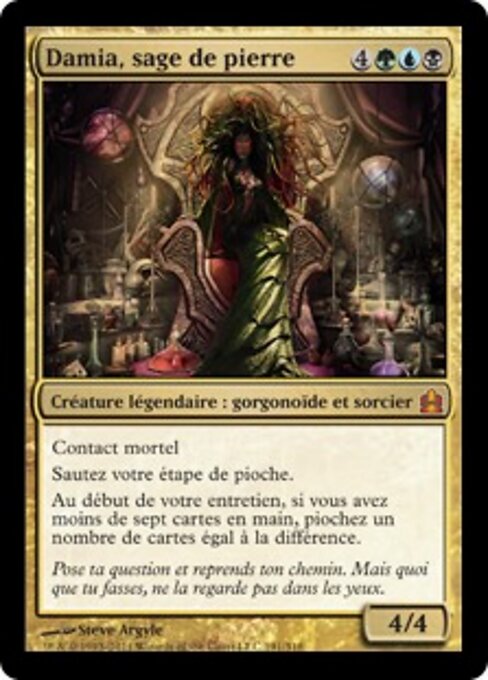 Damia, sage de pierre (Damia, Sage of Stone) - Commander 2011 (#191) - Illustrated by Steve Argyle - Magic: The Gathering Card