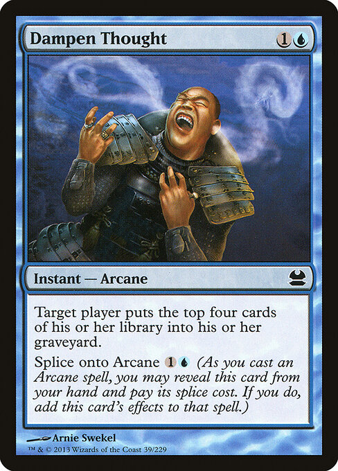 Entmutigender Gedanke (Dampen Thought) - Champions of Kamigawa (#57) - Illustrated by Arnie Swekel - Magic: The Gathering Card