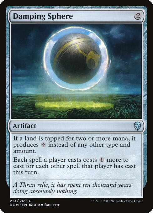 Esfera Amortecedora (Damping Sphere) - Dominaria (#213) - Illustrated by Adam Paquette - Magic: The Gathering Card