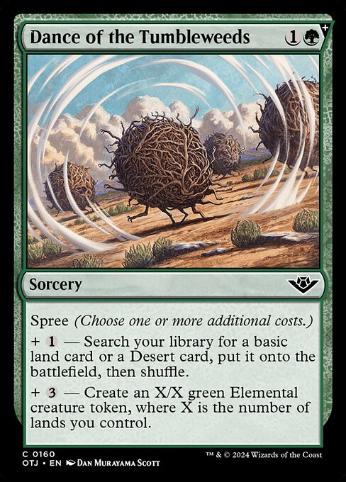 Dance of the Tumbleweeds - Outlaws of Thunder Junction (#160) - Illustrated by Dan Murayama Scott - Magic: The Gathering Card