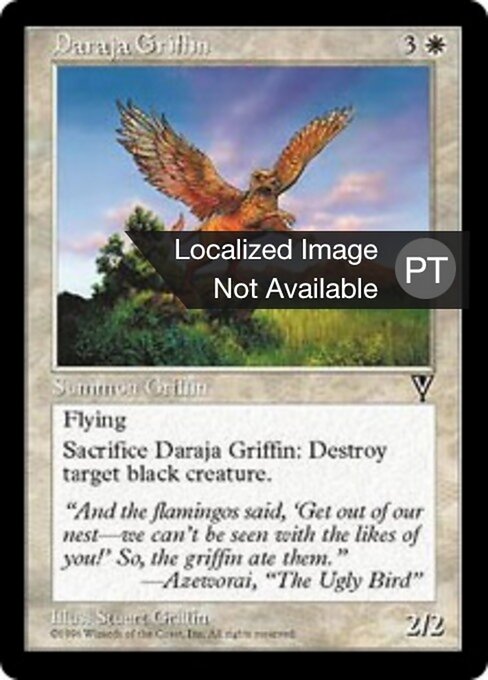 ダラジャ・グリフィン (Daraja Griffin) - Visions (#2) - Illustrated by Stuart Griffin - Magic: The Gathering Card