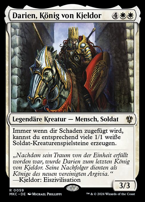 奇亚多王达利安 (Darien, King of Kjeldor) - Masters 25 (#9) - Illustrated by Michael Phillippi - Magic: The Gathering Card