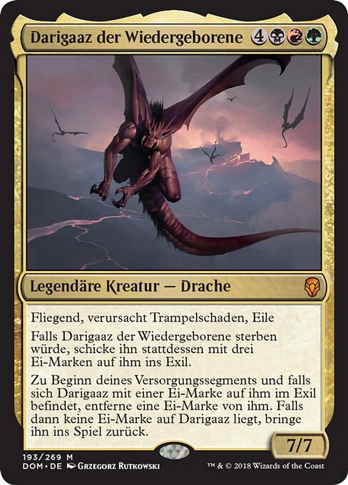 Darigaaz der Wiedergeborene (Darigaaz Reincarnated) - Dominaria (#193) - Illustrated by Grzegorz Rutkowski - Magic: The Gathering Card