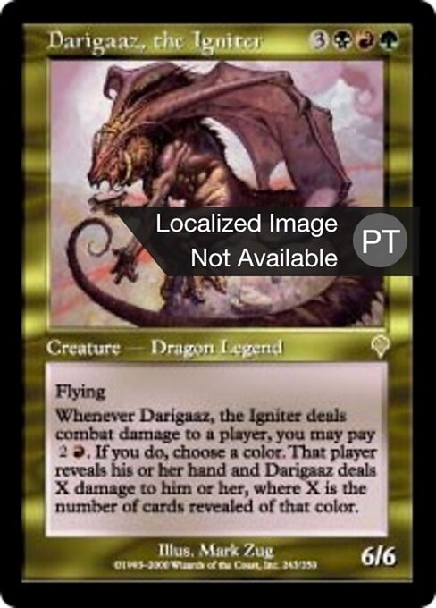 Darigazz, o Ígneo (Darigaaz, the Igniter) - Invasion (#243) - Illustrated by Mark Zug - Magic: The Gathering Card