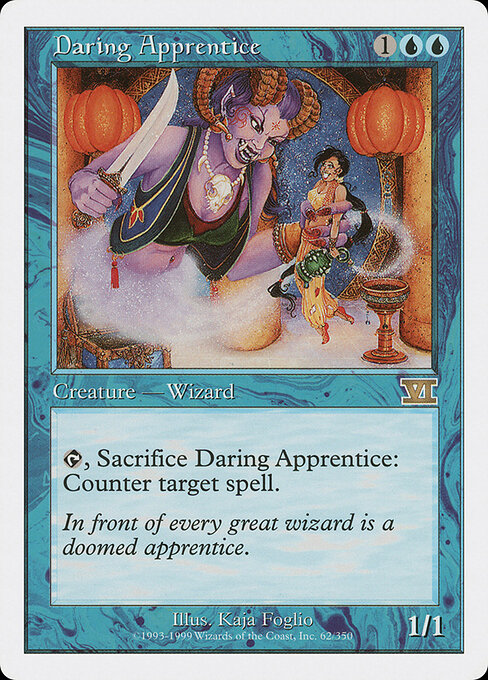 Daring Apprentice - Classic Sixth Edition (#62) - Illustrated by Kaja Foglio - Magic: The Gathering Card