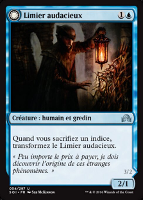 Daring Sleuth // Bearer of Overwhelming Truths - Shadows over Innistrad (#54) - Illustrated by Seb McKinnon - Magic: The Gathering Card