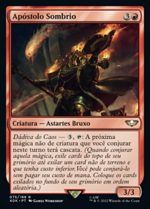 Apóstolo Sombrio (Dark Apostle) - Warhammer 40,000 Commander (#75) - Illustrated by Games Workshop - Magic: The Gathering Card