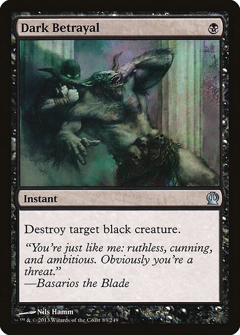 Dark Betrayal - Theros (#83) - Illustrated by Nils Hamm - Magic: The Gathering Card