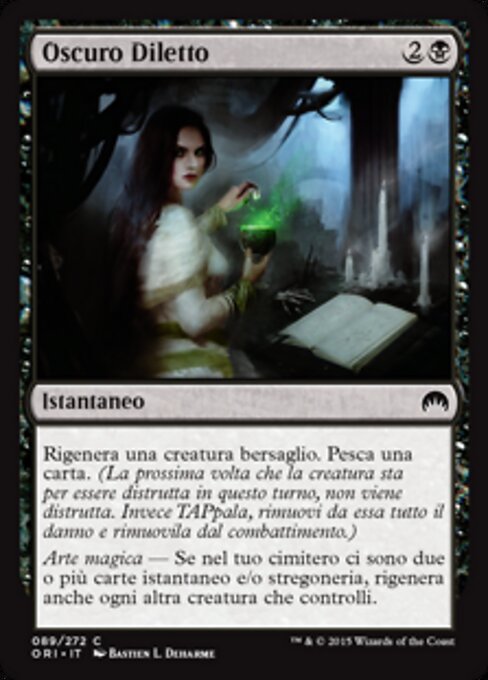 Oscuro Diletto (Dark Dabbling) - Magic Origins (#89) - Illustrated by Bastien L. Deharme - Magic: The Gathering Card