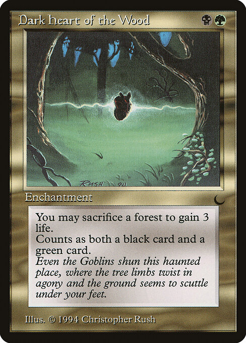 Cuore Tenebroso del Bosco (Dark Heart of the Wood) - Ravnica: City of Guilds (#200) - Illustrated by Mark Tedin - Magic: The Gathering Card