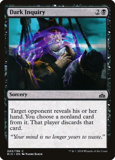 Dark Inquiry - Rivals of Ixalan Magic card