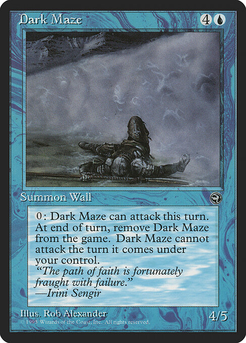 Labirinto Sombrio (Dark Maze) - Homelands (#25b) - Illustrated by Rob Alexander - Magic: The Gathering Card