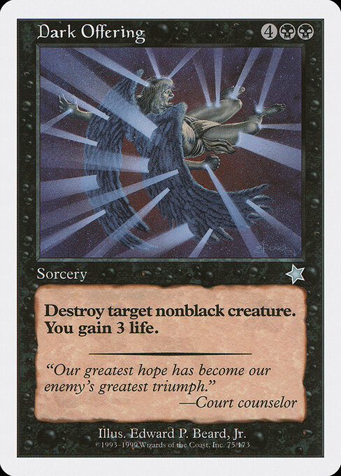 Dark Offering - Starter 1999 Magic card