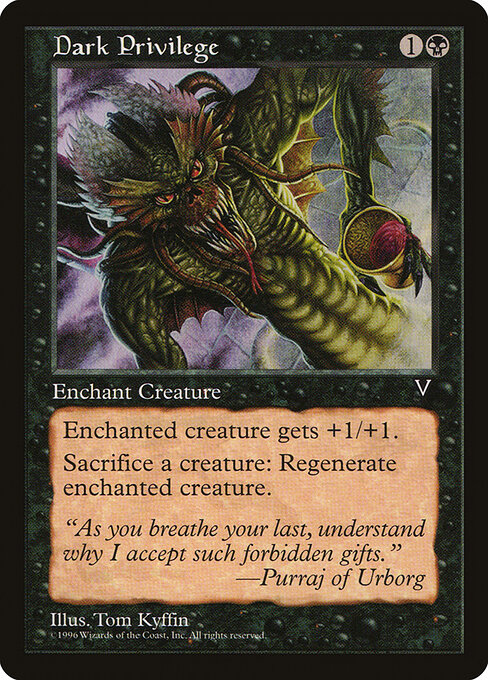 Dark Privilege - Visions Magic card