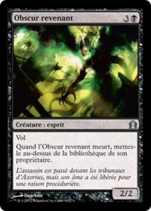 Redivivo Oscuro (Dark Revenant) - Return to Ravnica (#61) - Illustrated by Daarken - Magic: The Gathering Card
