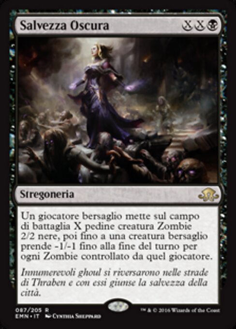Salvación oscura (Dark Salvation) - Eldritch Moon (#87) - Illustrated by Cynthia Sheppard - Magic: The Gathering Card