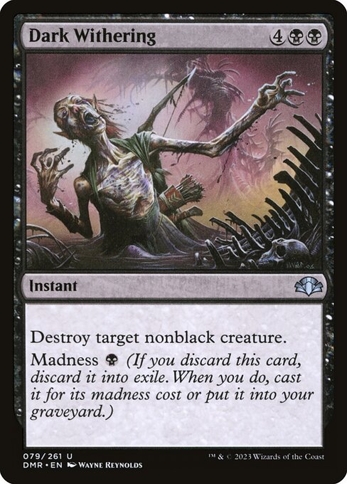 Dark Withering - Dominaria Remastered Magic card