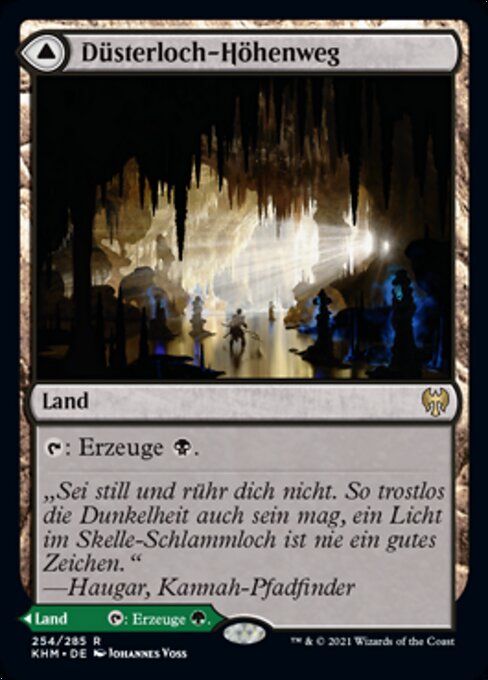 Darkbore Pathway // Slitherbore Pathway - Kaldheim (#254) - Illustrated by Johannes Voss - Magic: The Gathering Card