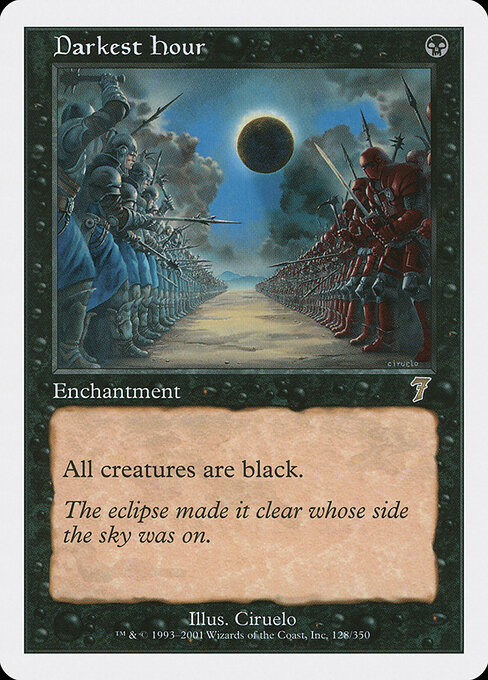 Darkest Hour - Seventh Edition (#128) - Illustrated by Ciruelo - Magic: The Gathering Card