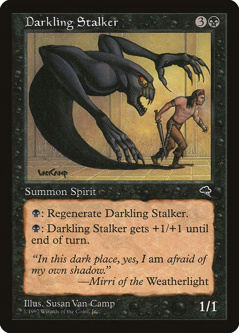 Darkling Stalker - Tempest (#119) - Illustrated by Susan Van Camp - Magic: The Gathering Card