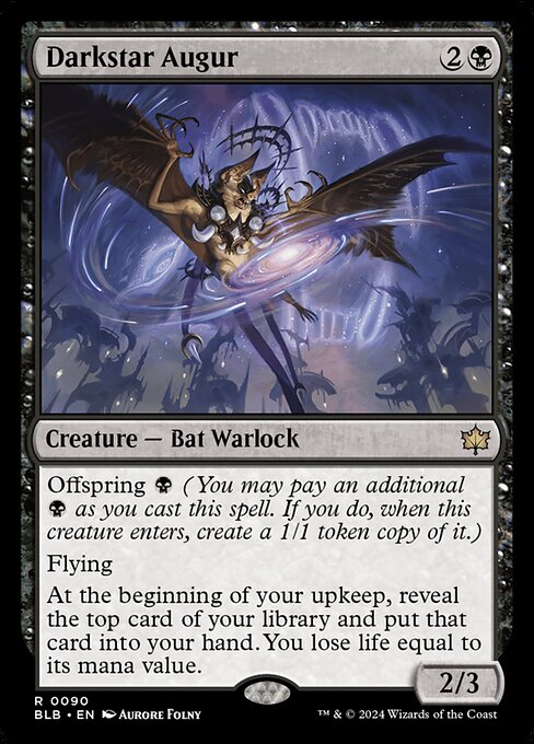 Darkstar Augur - Bloomburrow (#90) - Illustrated by Aurore Folny - Magic: The Gathering Card