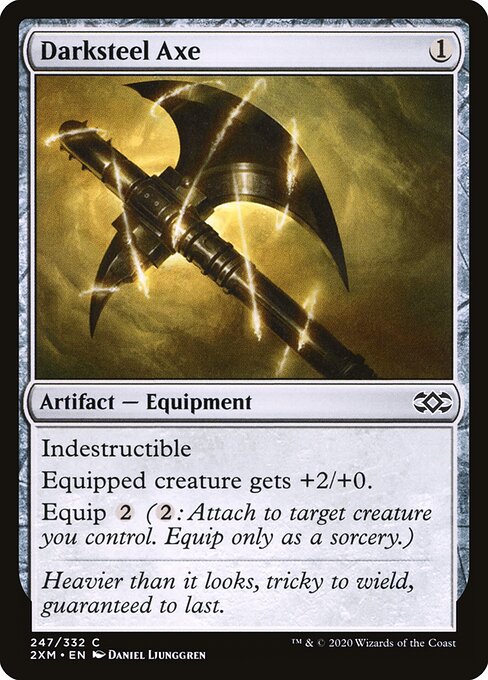 Darksteel Axe - Double Masters (#247) - Illustrated by Daniel Ljunggren - Magic: The Gathering Card