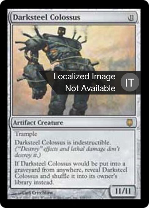 Coloso de acero oscuro (Darksteel Colossus) - Darksteel (#109) - Illustrated by Carl Critchlow - Magic: The Gathering Card