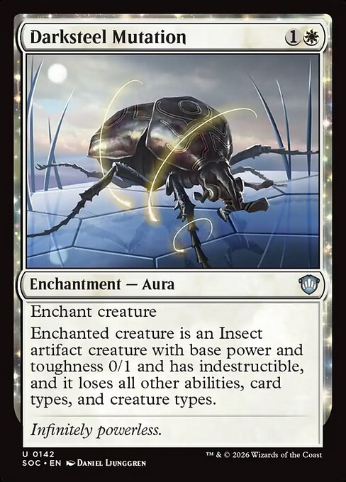 Darksteel Mutation - Secrets of Strixhaven Commander (#142) - Illustrated by Daniel Ljunggren - Magic: The Gathering Card