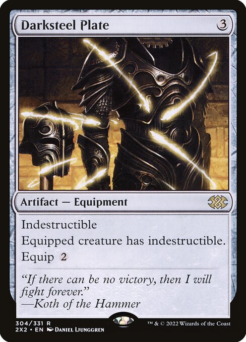 Darksteel Plate - Double Masters 2022 Magic card