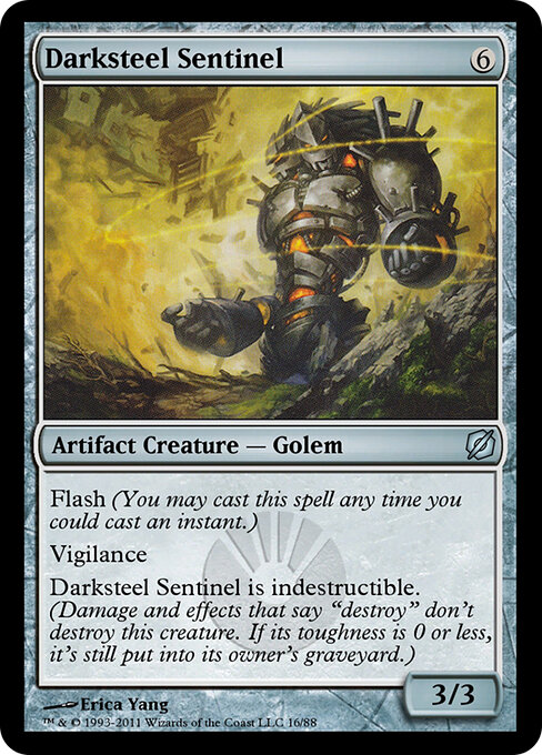 Darksteel Sentinel - Duel Decks: Mirrodin Pure vs. New Phyrexia Magic card