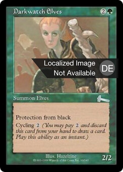 Elfi di Darkwatch (Darkwatch Elves) - Urza's Legacy (#99) - Illustrated by Don Hazeltine - Magic: The Gathering Card