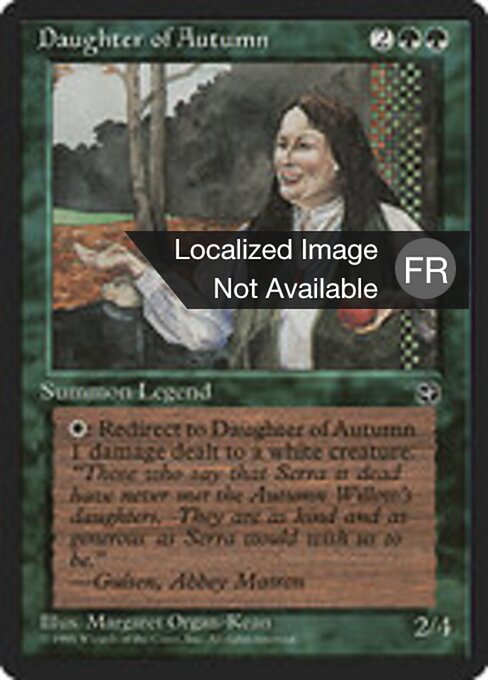 Figlia dell'Autunno (Daughter of Autumn) - Homelands (#85) - Illustrated by Margaret Organ-Kean - Magic: The Gathering Card