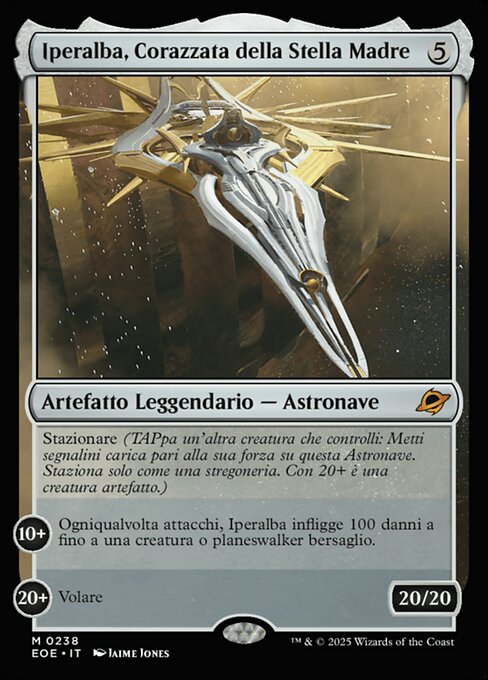 Iperalba, Corazzata della Stella Madre (Dawnsire, Sunstar Dreadnought) - Edge of Eternities (#238) - Illustrated by Jaime Jones - Magic: The Gathering Card