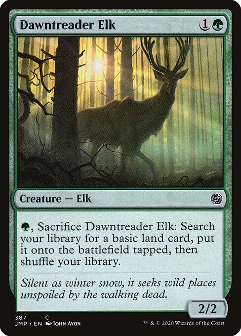 Dawntreader Elk - Jumpstart (#387) - Illustrated by John Avon - Magic: The Gathering Card