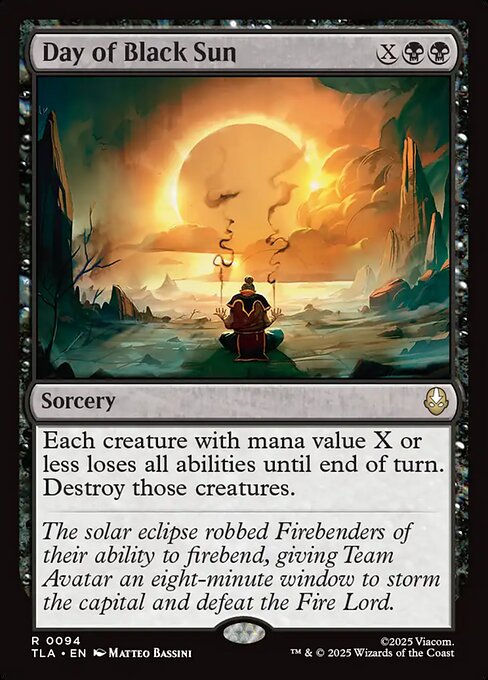 Day of Black Sun - Avatar: The Last Airbender (#94) - Illustrated by Matteo Bassini - Magic: The Gathering Card