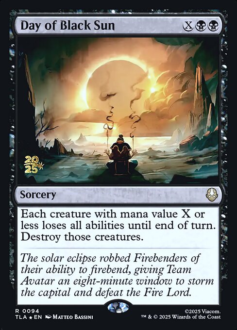 黒い太陽の日 (Day of Black Sun) - Avatar: The Last Airbender (#94) - Illustrated by Matteo Bassini - Magic: The Gathering Card